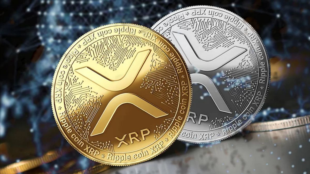 Gold and silver XRP tokens representing fast, affordable, and secure payment solutions with Ripple's XRP Ledger.