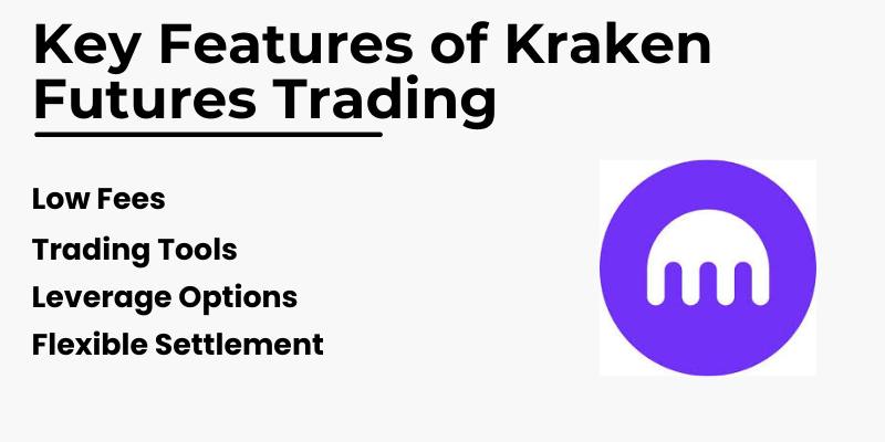 Key features of Kraken Futures Trading: Low fees, trading tools, leverage options, and flexible settlement for strategic trading.