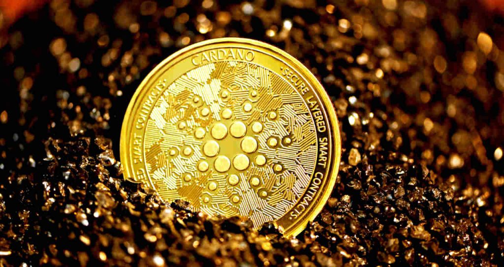 Cardano - moeda lastreada em ouro