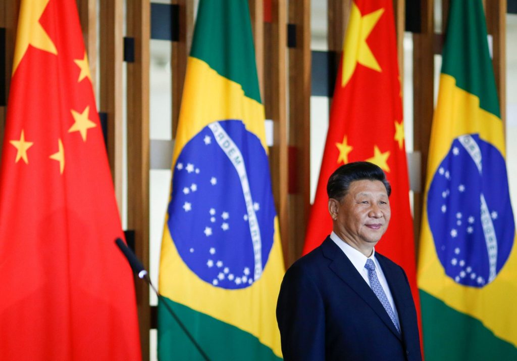 Presidente da China - Bandeira do Brasil