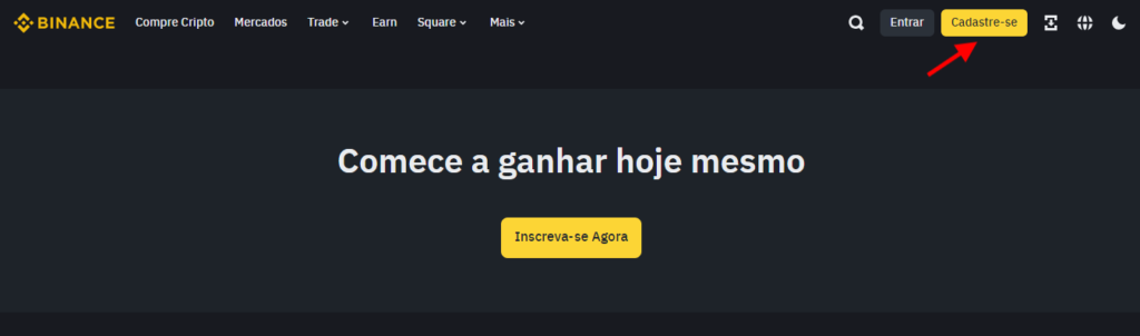 plataforma pagando no cadastro: Binance