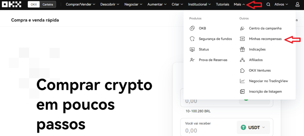 OKX código de convite