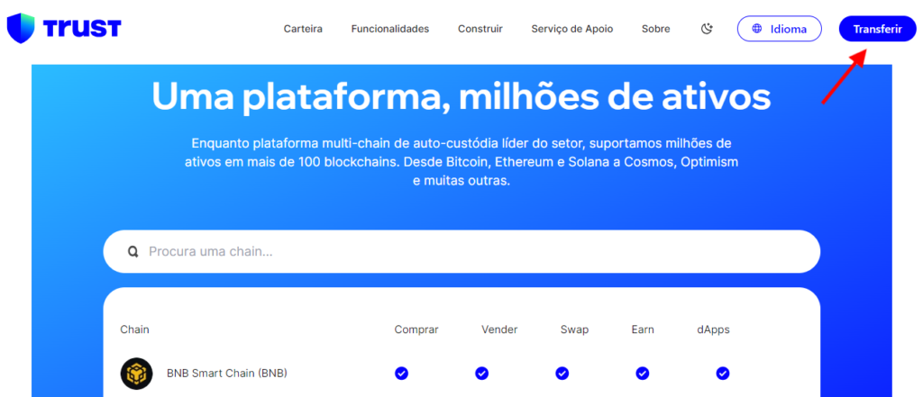 melhor carteira de criptomoedas: trust wallet