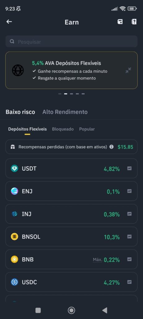 como ganhar dinheiro com criptomoedas na binance: Earn