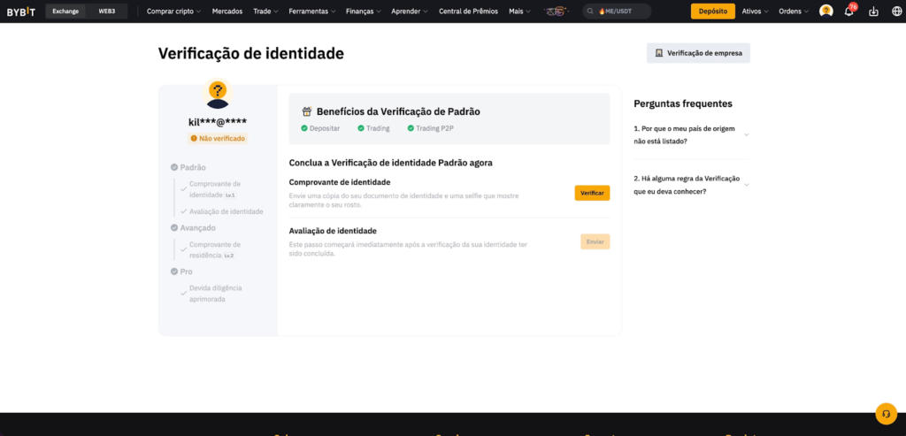 bybit wallet verificação