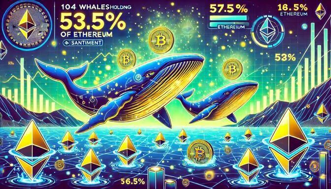 57% de ETH em mãos de 104 baleias: o que isso significa?