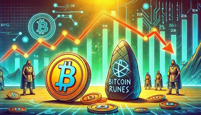 Uso do protocolo Bitcoin Runes cai drasticamente no final de 2024